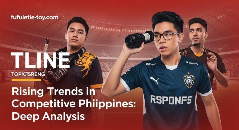 Editorial illustration of competitive Esports Philippines event in a stadium setting