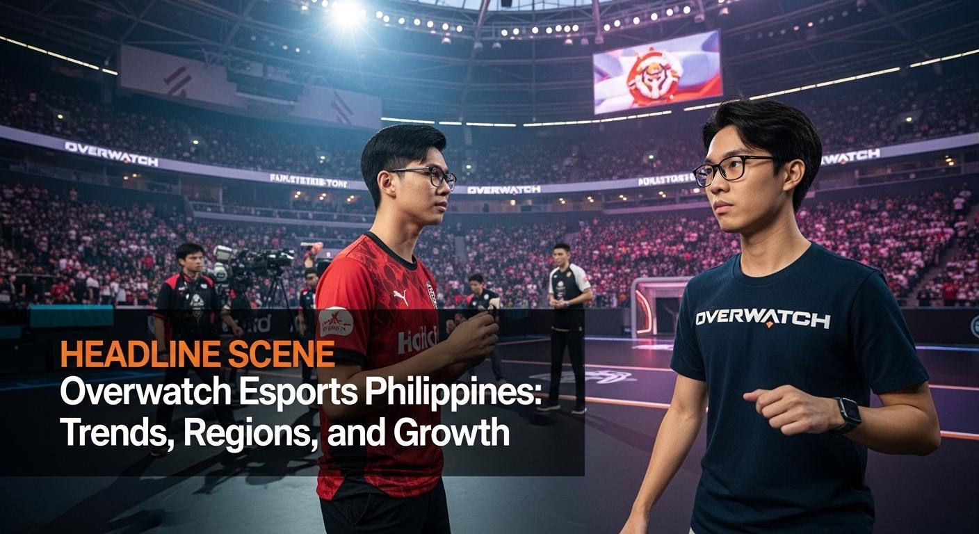 Overwatch Esports Philippines scene with players on stage and live audience