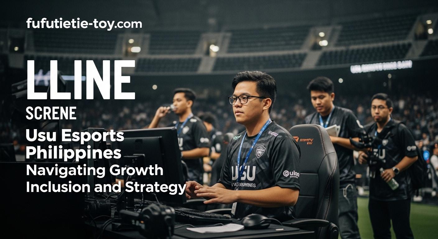 Philippine esports event with diverse players and banners for USU Esports Philippines.