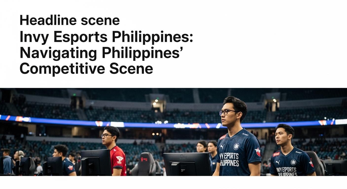 Filipino esports players training in a modern setup representing invy Esports Philippines.