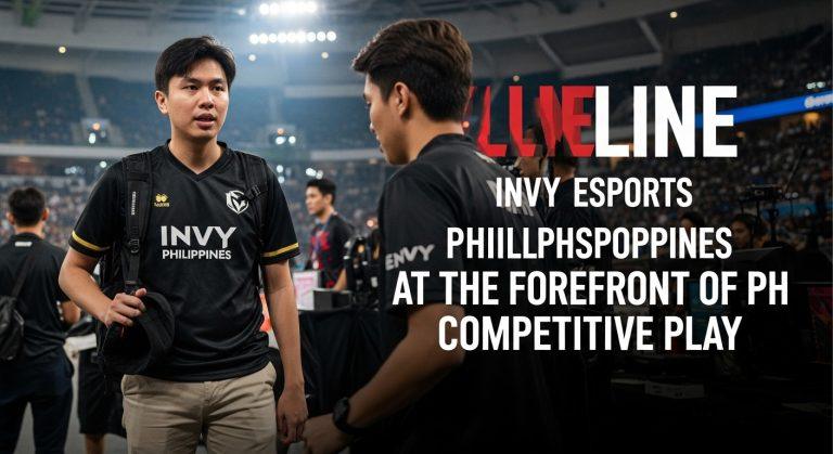 Filipino esports team invy Esports Philippines training in a high-tech studio with neon lighting