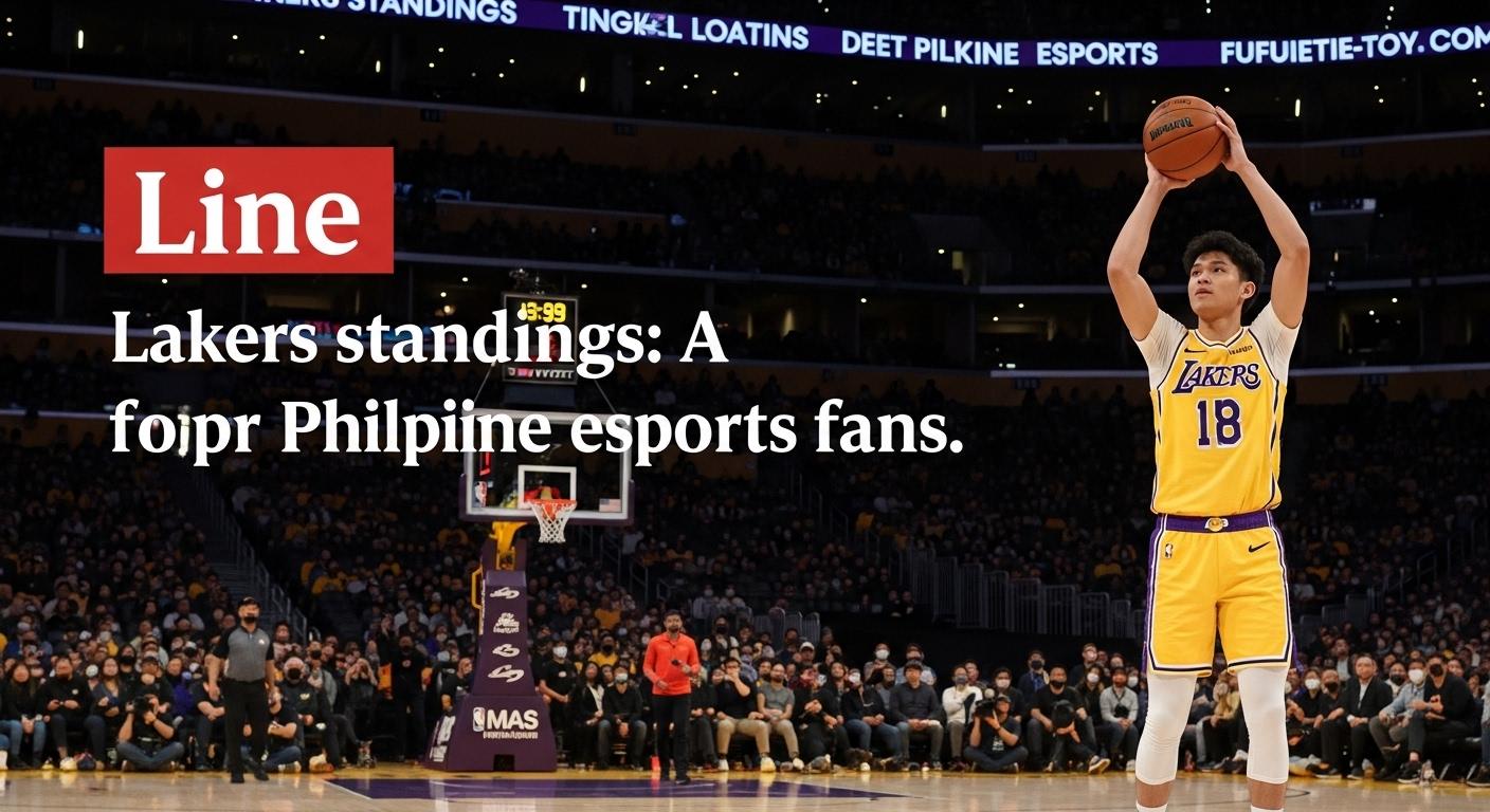 Philippines esports crowd viewing Lakers standings infographic on a large screen