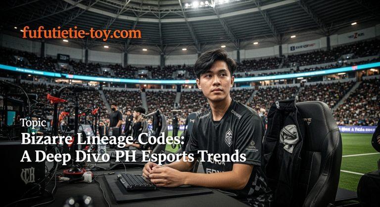 Esports newsroom concept with bizarre lineage codes displayed on screens and a Philippines-focused backdrop.