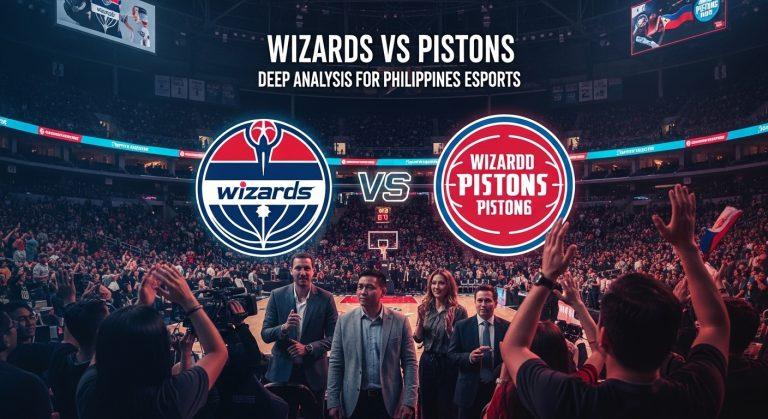 Poster concept for Wizards vs Pistons tailored to Philippines esports audience.