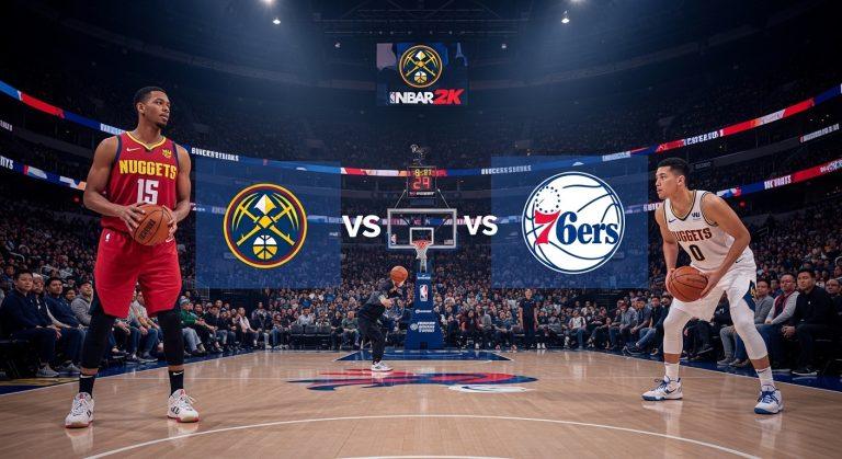 Esports representation of Nuggets vs 76ers in NBA 2K format for PH audience